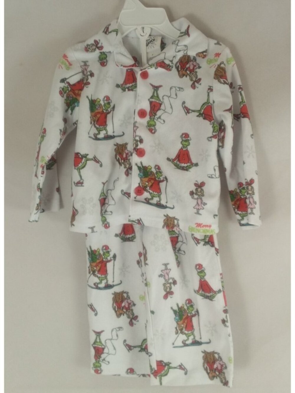 Dr. Seuss The Grinch Who Stole Christmas Tree Pajamas Coat 2 Piece 2T
